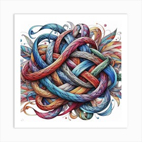 Colorful Knots Art Print