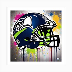 Seattle Seahawks Helmet 1 Art Print