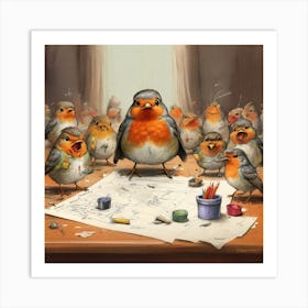 Robins 7 Art Print