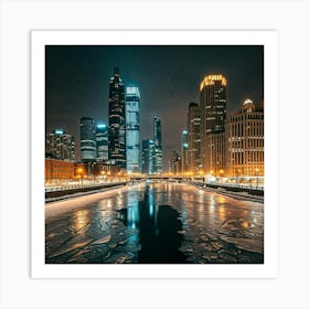 Night In Chicago Art Print