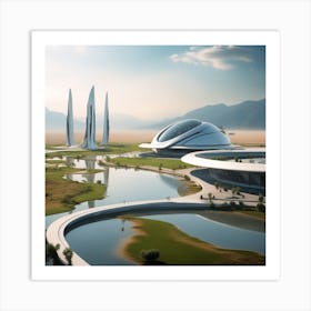 Futuristic Architecture 16 Art Print