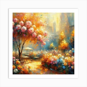 Flowers In The Park Art Print