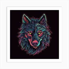 Wolf Head 2 Art Print