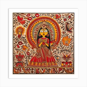 Indian Painting Madhubani Painting Indian Traditional Style 1 Art Print