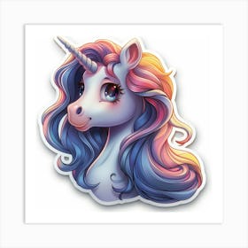 Unicorn Sticker 166 Art Print