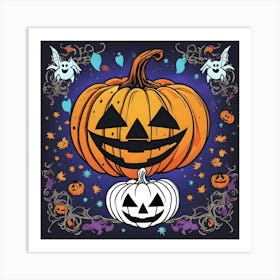 Halloween Pumpkins 2 Art Print