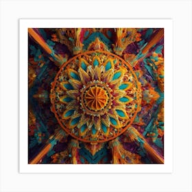 Psychedelic Mandala Paintings Art Print Art Print