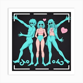 Sexy Girls 3 Art Print