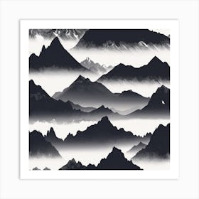 Mountain Ranges Art Print