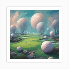 Fantastical Golf Course Overload Art Print