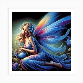 Blue Fairy 2 Art Print