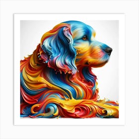 Colorful Dog 1 Art Print