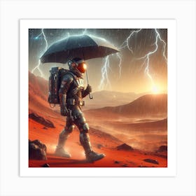 Raining Planet - Astronaut Art Print