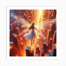 Fairy In The City Art Print