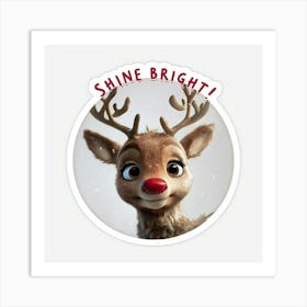 Rudolph The Red Nosed Reindeer Art Print