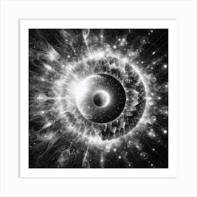 Black and White Abstract Art 240 Art Print