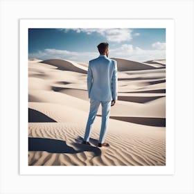 Man In The Desert 106 Art Print