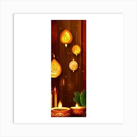 Diwali Greeting Card Art Print