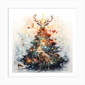 Boho Rustic Christmas Dream Art Print