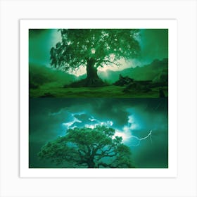 Lightning Tree Art Print