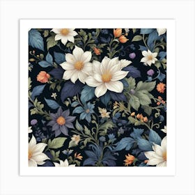 Floral Pattern 1 Art Print