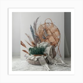 Wicker Basket Art Print