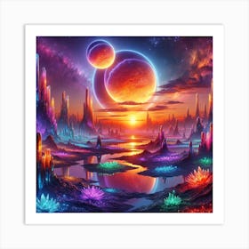 Planets In Space Art Print