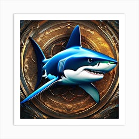 Shark In The Sea Art Print