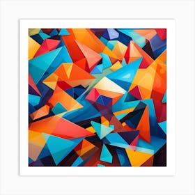 Abstract Triangles Art Print