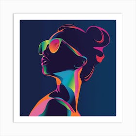 Woman In Sunglasses 7 Art Print