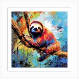 Sloth Painting 2 Art Print