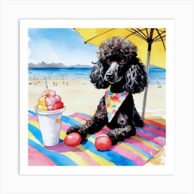 Noodle The Poodle Art Print