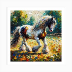 Horse nature Impressionism 2 Art Print