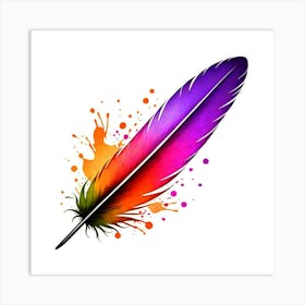 Feather Painting 23 Art Print