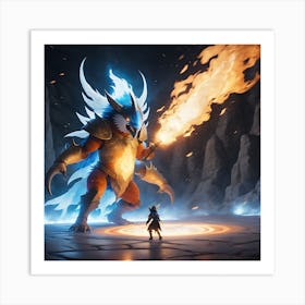 Elemental Clash Art Print