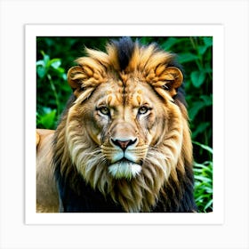 Lion In The Forest Art Print