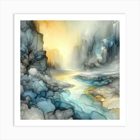 Abstract Landscape Painting Art Print