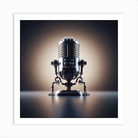 Microphone Stock Videos & Royalty-Free Footage Art Print