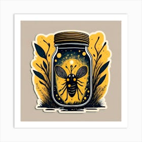 Bee In Jar 4 Art Print