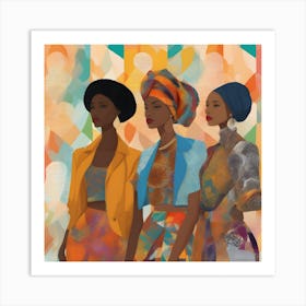 Three African Women 1 Art Print