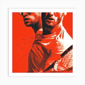 Two Tennis Players Art Print