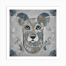 Dog Head Art Print