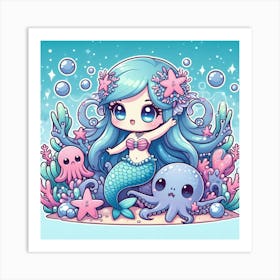 Miniature Mermaid 6 Art Print