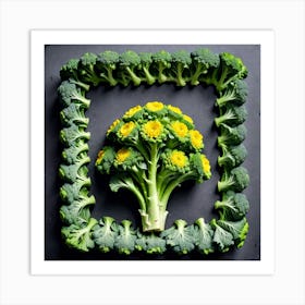 Framed Broccoli 5 Art Print