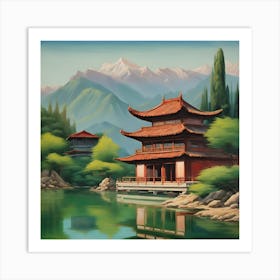 Chinese Pagoda Art Print