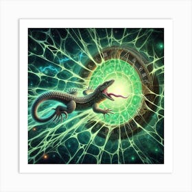 Lizard In Space Art Print