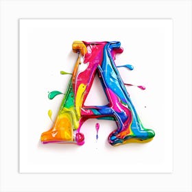 Colorful Letter A Art Print