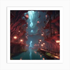 City In A Cave 2 Art Print