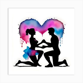 Couple In Love Art Print