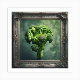 Broccoli In A Frame 25 Art Print